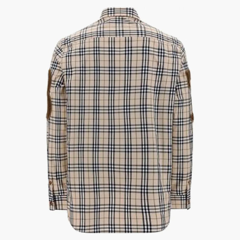 Burberry Letter Graphic Check Print Shirt Soft Fawn