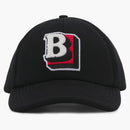 Burberry Letter Graphic Cotton Baseball Cap Black/Red/White
