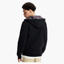 Burberry Letter Graphic Cotton Blend Zip Hoodie Black