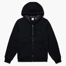 Burberry Letter Graphic Cotton Blend Zip Hoodie Black