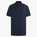 Burberry Letter Graphic Cotton Pique Polo Polo Navy