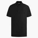 Burberry Letter Graphic Cotton Pique Polo Shirt Black