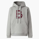 Burberry Lettere Graphic Stampa con cappuccio di cotone con cappuccio grigio pallido grigio