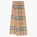 Burberry Lightweight Check Wool Scarf Archive Beige