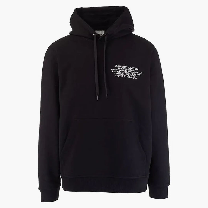 Burberry Location 3D logo hoodie svart