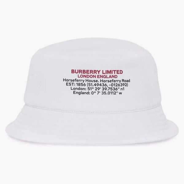 Burberry Posizione Stampa il secchio di cotone ha bianco