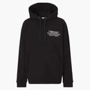 Burberry Location-Print Drawstring Hoodie Black