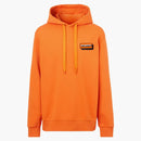 Burberry Logo Applique Cotton Hoodie Dark Orange/orange