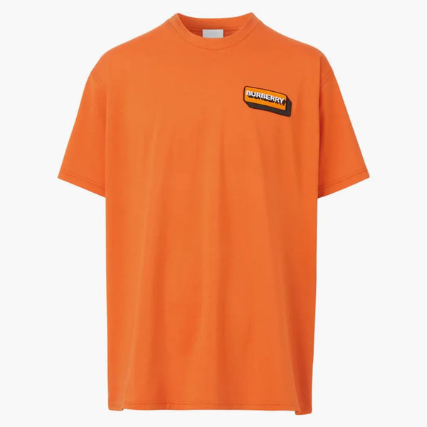 Burberry Logo Applique T-shirt oversize arancione/arancione brillante