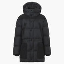 Burberry Logo Applique Nylon Puffer Coat Charcoal Grey