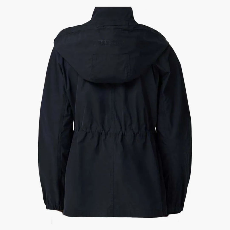 Burberry Logo Detail Hooded Parka Navy