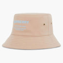 Burberry -logotyp broderad bomullshink har mjuk fawn