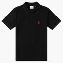 Burberry logo bordado polo negro
