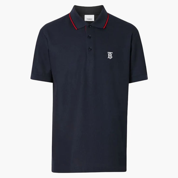 Burberry logo ricamato Polo Navy