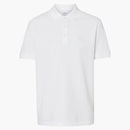 Burberry Logo Embroidered Polo Triple White