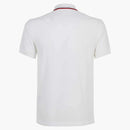 Logo burberry vyšívané pólo bílé