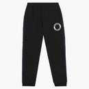 Burberry Logo Graphic Applique Cotton Jogging Pants Black