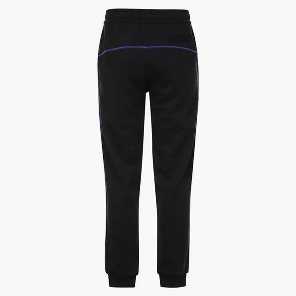 Burberry Logo Graphic Applique Cotton Jogging Sweatpants Black