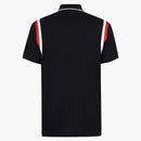 Logo Burberry Graphic Applique Cotton Polo Black
