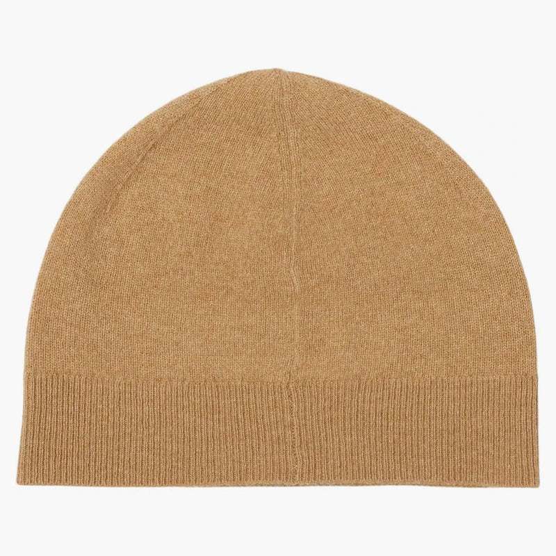 Burberry Logo Graphic Cashmere Blend Beanie Camel