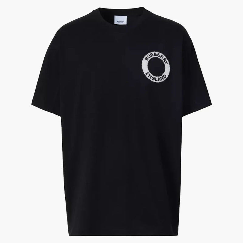 Burberry logo grafisk bomull överdimensionerad t-shirt svart