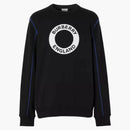 Burberry Logo Grafická bavlněná mikina černá