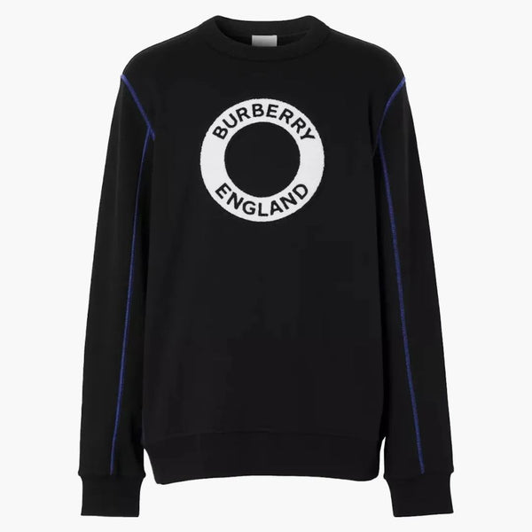 Burberry logo grafisk bomullsweatshirt svart