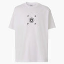 Burberry Logo Grafické bavlněné tričko bílé