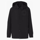 Burberry Logo Graphic Detachable Hood Windbreaker Jacket Black