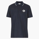 Burberry Logo Graphic Pique Polo Navy