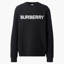 Logotipo de Burberry Intarsia Wool Algodón suéter de carbón