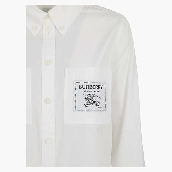 BURBERRY Logo Patch Shirt White