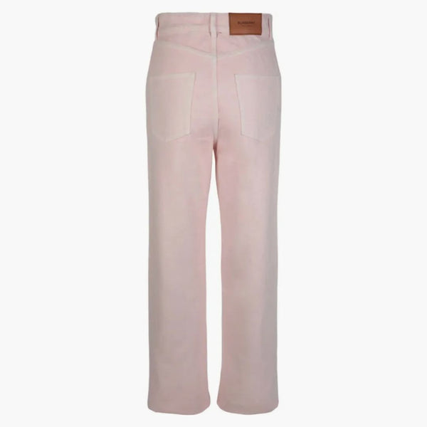 Burberry Logo-Patch Straight-Leg Jeans Pink