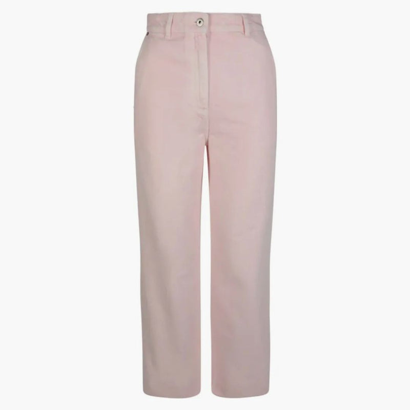 Burberry Logo-Patch Straight-Leg Jeans Pink