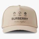 Logo burberry tisk baseballového čepice písek béžový
