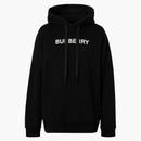 Burberry Logo Print Cotton Hoodie Black/White