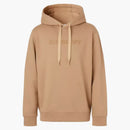 Burberry Logo Print Cotton Hoodie Camel