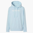 Logo burberry tisk bavlněná mikina bledě modrá