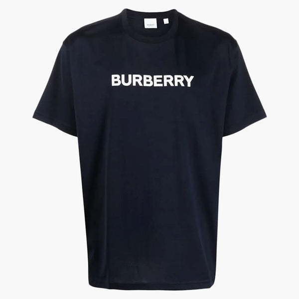 Burberry Logo Print Cotton Overdimensionerad t-shirt svart/blå/vit