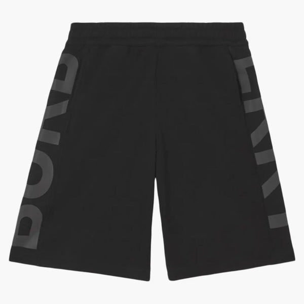Burberry Logo Print Cotton Shorts Black