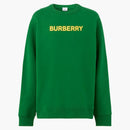 Burberry Logo Print Cotton Sweater Ivy Green/Yellow