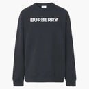 Burberry logo estampado de algodón sudadera negra