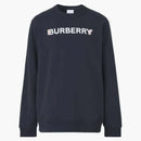 Logo burberry tisk bavlny mikina námořnictva