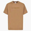 Burberry Logo Print Cotton T-Shirt Camel
