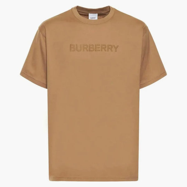 Burberry Logo Print Cotton T-shirt kamel