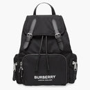 Burberry Logo Print Econyl Nylon Backpack Black