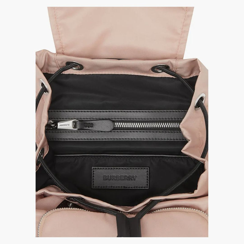 Burberry Logo Print Econyl Nylon Backpack Pink