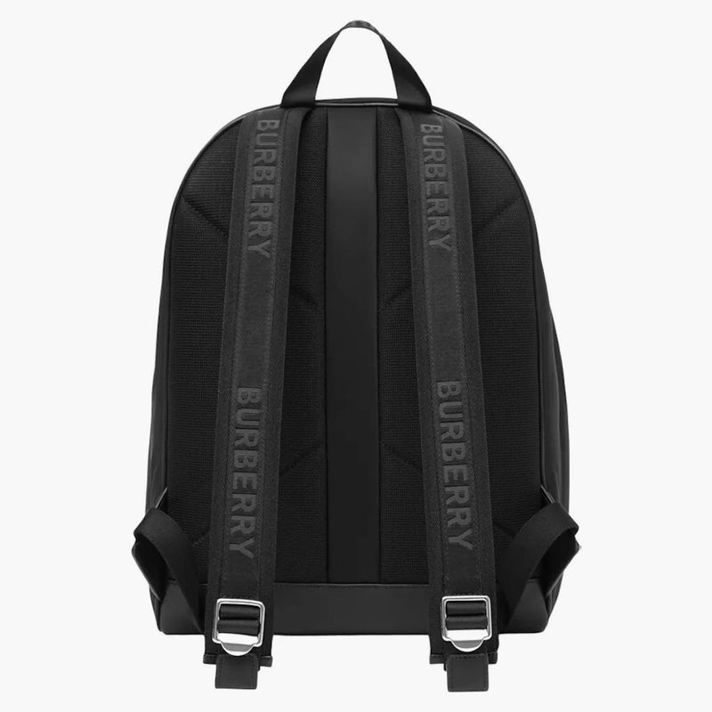 Logo burberry tisk nylonový batoh černý