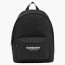 Burberry Logo Print Nylon Backpack Black