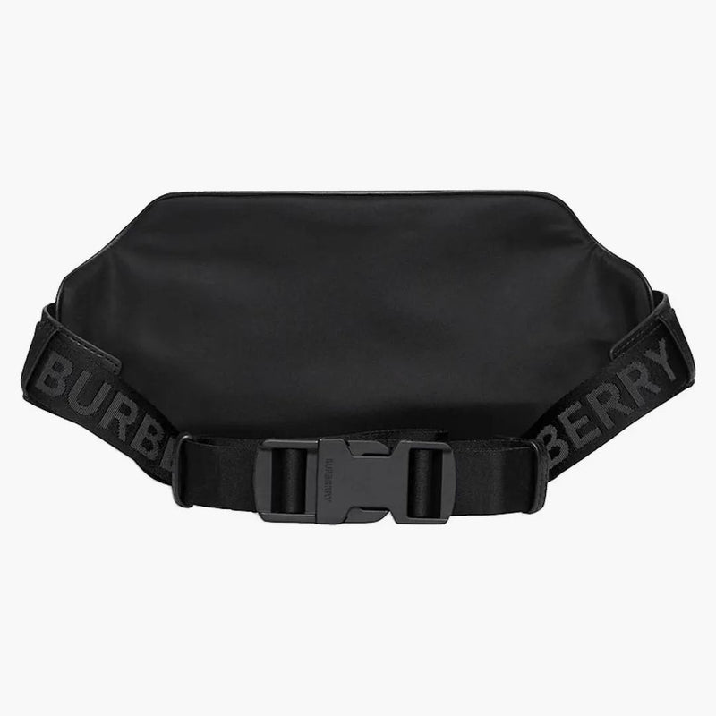 Logo Burberry Print Nylon Bum Bag Black